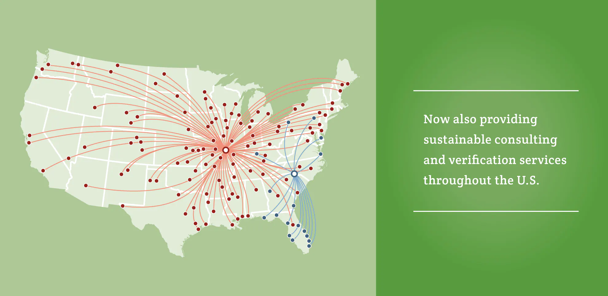 Now also providing sustainable consulting and verification services throughout the U.S.